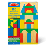Melissa & Doug 100 Wood Building Blocks Toy Set/Baby Child Gift - 10481