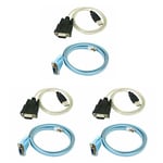 3X RJ45 Cable Serial Cable Rj45 to DB9 and RS232 to USB (2 in 1) CAT5 Ethernet A