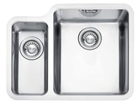 Franke Kitchen Sink Made of Stainless Steel (Silk) with 1.5 Bowl Kubus KBX 160-34/16 122.0073.485, Grey