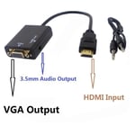ysfmode® convertisseur hdmi vers vga + audio adaptateur( hdmi to vga ) fes83484
