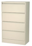Hängmappsskåp Agrippa Flanköppning 4-låd 802x1320x425mm