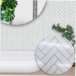 fgjhfghfjghj Aliex Sells Nordic Modern Minimalist White Herringbone Style Tile Stickers Bedroom Kitchen Living Room Study Wall Stickers