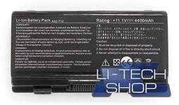 LI-TECH Batterie Compatible pour Ordinateur Portable ASUS X51сP540P-EN 6 cellules 4400 mAh Noir 4,4 Ah