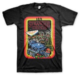 Hybris Stranger Things Retro Poster T-Shirt (S,Brown)