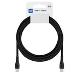 USB-C till USB-C Sladd 2m (Svart)