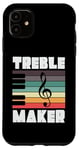 Coque pour iPhone 11 Treble Maker Fun Music Note Pianiste Musicien Piano Player