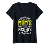 Womens i survived my moms masters degree V-Neck T-Shirt