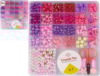 Leantoys Pärlor För Smyckestillverkning Rosa Hängen Clips