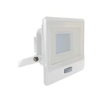 V-Tac 30W LED strålkastare med sensor, vit - Samsung LED chip - Dimbar : Inte dimbar, Färg på chassi : Vit, Kulör : Neutral