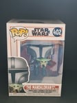 Funko Pop! Star Wars The Mandalorian Flying with Jet Pack Figure No 402 Pro Case