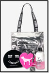 Victoria's Secret PINK Bling Tote + Coconut Oil Body Wash + Sponge + CM Gift Set