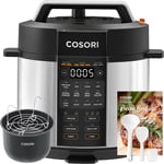 COSORI Electric Pressure Cooker 5.7L, 50 Recipes, 9-in-1 Multi Cooker, Steamer,