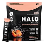 Halo Hydration Peach - Electrolyte Drink Powder Sachets - Dietary Supplement, Ri
