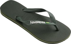 Havaianas Men's Brazil Logo Green Olive/Green Olive, 45/46