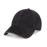 CHOK.LIDS Everyday Premium Dad Hat Unisex Cotton Baseball Cap for Men and Women Adjustable Lightweight Polo Style Curved Brim, Black Denim, One Size Fits Most