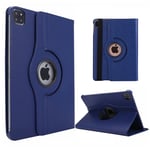 Housse Apple iPad Pro 12.9 Pouces 2022 / iPad Pro 12,9 2021 / iPad Pro 12,9 2020 6e/5e/4eme generation rotative 360 degrés bleue - Etui pochette bleu - Neuf