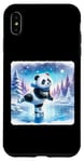 Coque pour iPhone XS Max Panda Patin à roulettes sur le lac gelé