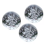 Decorative Orbs for Bowls and Vases Set of 3，Diameter 3" Crystal Sphere Ball,Camera Sphere and Photography Orb (Bubble)