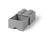 Brique gris pierre de rangement LEGO® à tiroir et à 4 tenons