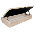 Homey Canapé escamotable Super renforcé Grande capacité avec Ouverture latérale, Respirant, Coins arrondis, 105 x 190 cm, Cambria, Bois, 105 x 190 cm