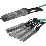 StarTech.com Câble QSFP+ vers 4x SFP+ optique actif (AOC) compatible Cisco QSFP-4X10G-AOC5M - 5 m (QSFP4X10GAO5)