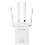 szkn 2.4GHz WiFi 300Mbps Wireless Router High Gain Antenna Repeater Enhancer Extender Home Network 802.11N RJ45 2 Long Distance Ports UK Plug