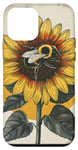 Coque pour iPhone 12 mini Fleur sauvage rétro tournesol abeille