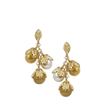 Bottega Boccadamo Earrings Leaf Pearls Guld