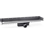 Purus Line komplett golvbrunn, 1000 mm, Ø50 mm, rostfritt stål