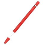 Stylet pour Manchon de Crayon Apple Apple Generation Business Pen Cap Case iPad Touch Screen Silicone Pen Sleeve (Rouge)