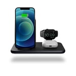 ZENS Alum. 4 in 1 Stand Wireless Charger Black Stand + Second Chargi (US IMPORT)