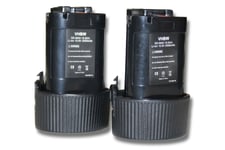 vhbw 2x Batteries Li-Ion 2000mAh (10.8V) pour outils Makita radio de chantier BMR104, BMR105 comme Makita 194550-6, 194551-4, BL1013, BL1014.