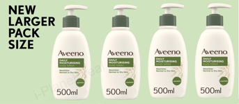 4 x Aveeno Daily Moisturising Lotion Protect Nourishes Normal to Dry Skin 500ml