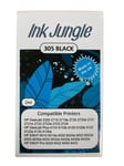 2x Refilled 305 Black Ink Cartridges For HP DeskJet 2722 Printer, 3YM61AE