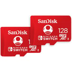 SanDisk 128GB microSDXC Card for Nintendo Switch - Nintendo Licensed Product, Twin Pack (includes two cards)