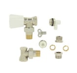 COMAP Kit manuel équerre 1/2" (15x21) - Inclus robinet, tête manuelle, raccord de réglage, purgeurs, clé - VMP05A20