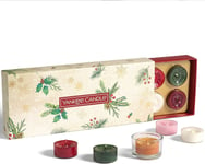 Yankee Candle 10 Christmas Fragrance Tea Lights & Holder Scented Candle Gift Set