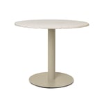 Ferm Living - Mineral Dining Table - Bianco Curia/Cashmere - Bianco Curia - Beige,Vit - Matbord - Metall/Sten