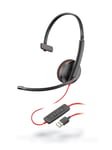 POLY Blackwire 3210 Headset Wired Head-band Calls/Music USB Type-A Bla