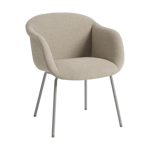 Muuto Fiber Soft Armchair tube bas Ecriture 240/Grey