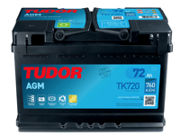 Startbatteri Tudor TK720 Start - Stop AGM 72Ah