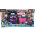 Official & Fully Licensed Among us Purple Pink Action Figure 2-pack New