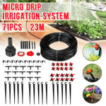 XM Kit de pulvérisation auto-arrosage de jardin 71 pièces système d'irrigation Micro goutte à goutte automatique de 23m tuyau de jardin Dripper réglable