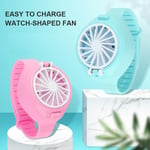 Usb Rechargeable Fan With Comfortable Wrist Strap Watch-shaped F Blue