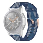 New Watch Straps 22mm Stripe Weave Nylon Wrist Strap Watch Band for Galaxy Watch 46mm / Gear S3 (Grey) (Color : Blue)