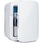 Puluomis Mini Frigo 4L Pour Maquillage Masque Cosmétique portable 2 en 1 Glaciere Cooler Bureau - Blanc