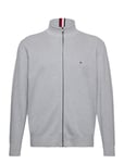 Bt-Chain R Structure Zip Thru-B Tops Knitwear Full Zip Jumpers Grey Tommy Hilfiger