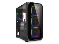 Sharkoon Ak5g Rgb, Midi Tower, Pc, Svart, Atx, Micro Atx, Mini-Itx, Multi, Fall Fläktar