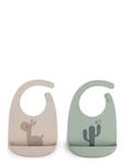 Silic Bib 2-Pack Lalee Sand/Green Patterned D By Deer