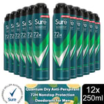 Sure Men Anti-perspirant 72H Nonstop Protection Deodorant, 250ml 12 Pack